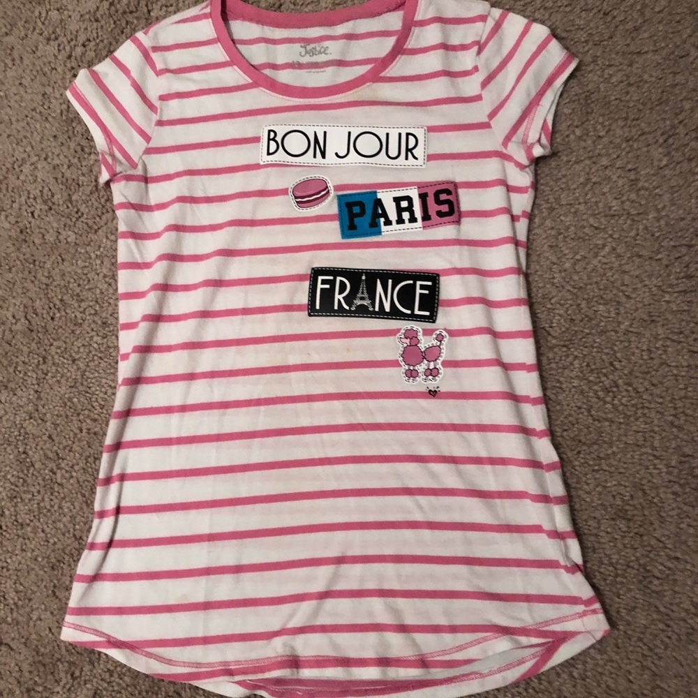 Justice Girls Bonjour France Tee